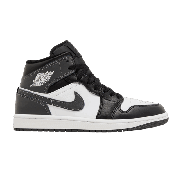 Jordan 1 Mid Black White Iron Grey