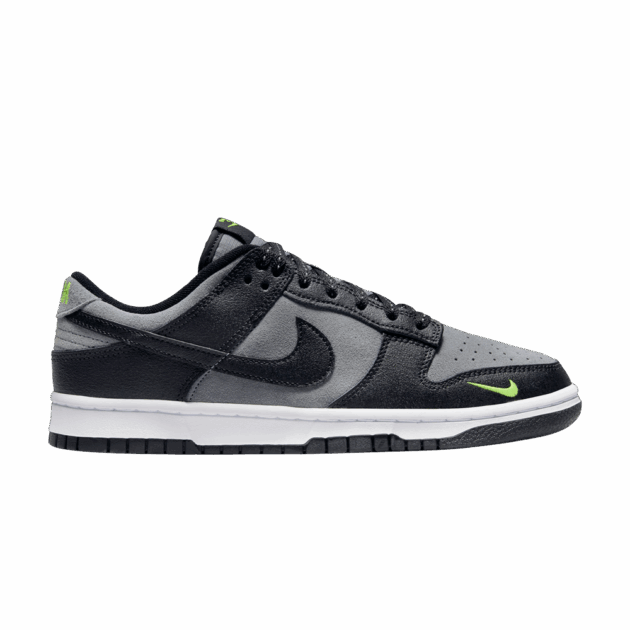 Nike Dunk Low Black Cool Grey Volt Mini Swoosh