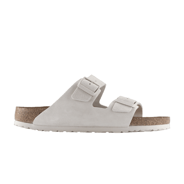 Birkenstock Arizona Soft Footbed Suede Antique White