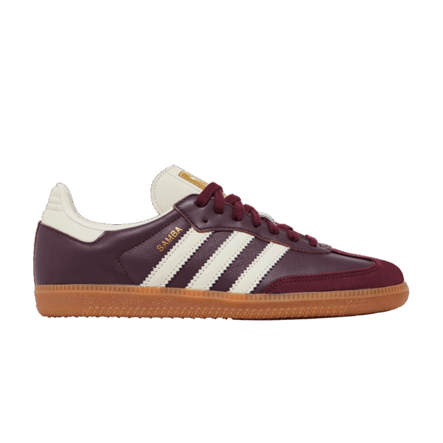 adidas Samba OG Maroon Gold Metallic (Women's)